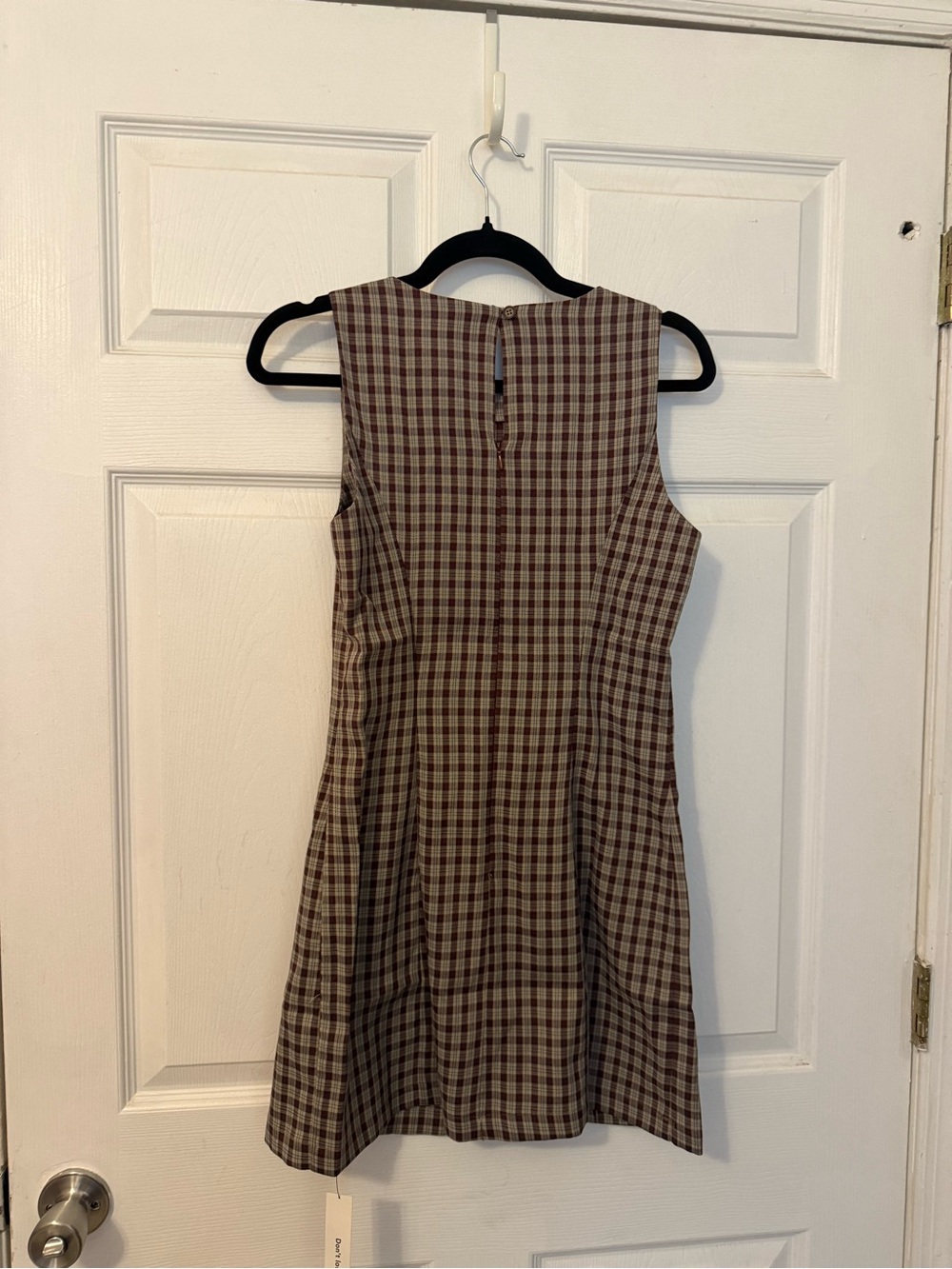 Reformation Brown Plaid Citron Mini Dress - Picture 5 of 6